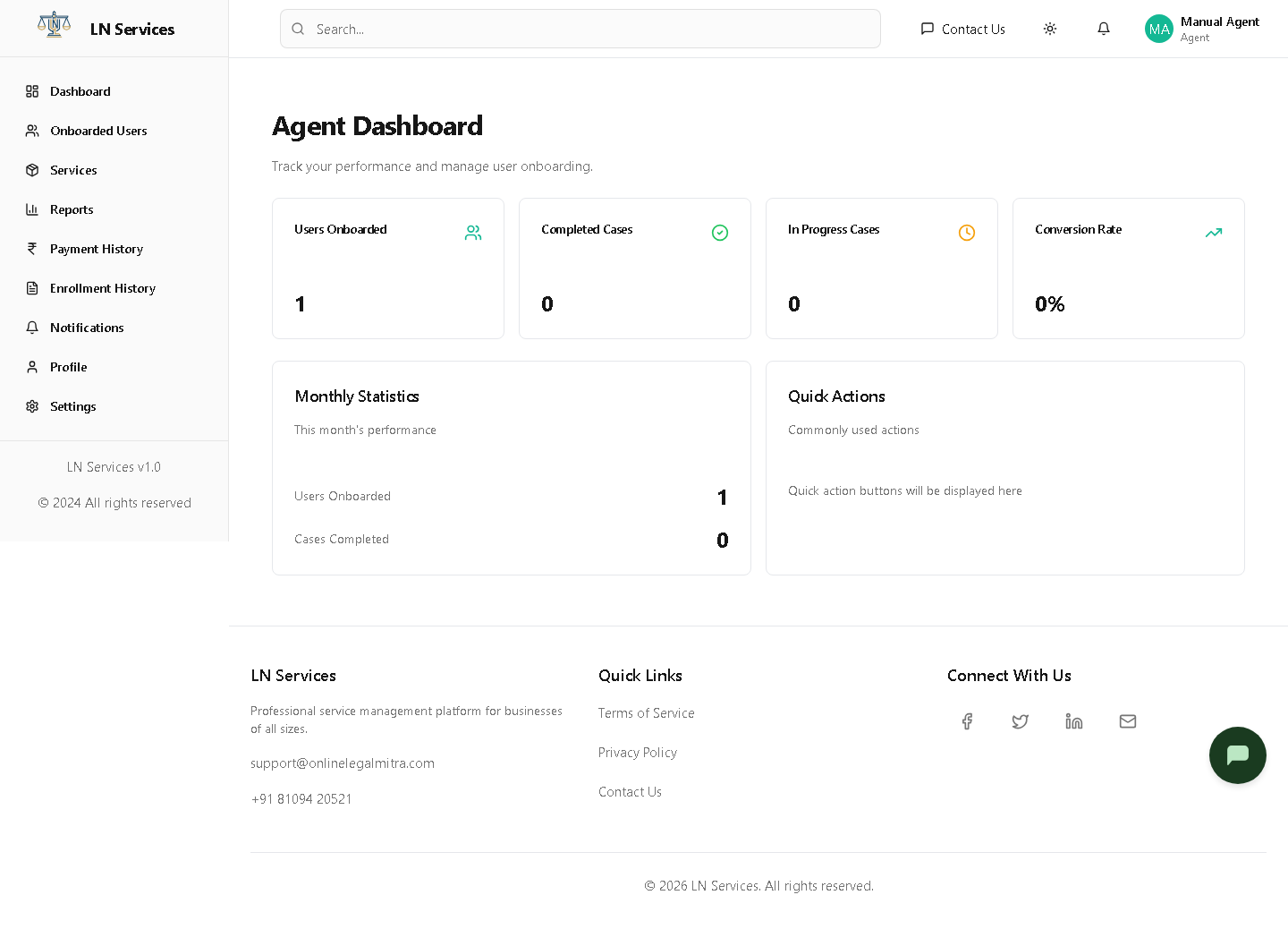 Agent Dashboard