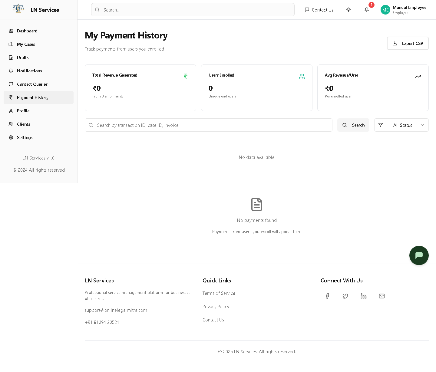 My Payment History